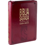 Bíblia Sagrada Harpa Cristã Letra Grande Vinho Rc