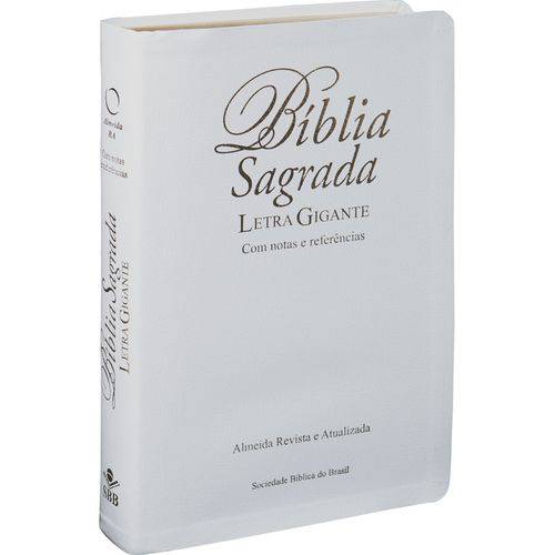 Bíblia Sagrada Letra Gigante Capa Luxo Almeida Branca