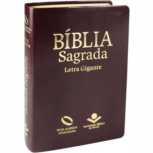 Bíblia Sagrada Letra Gigante Capa Marrom - Sbb