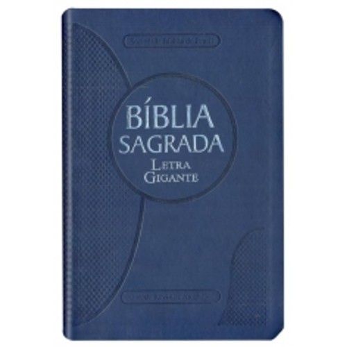 Biblia Sagrada Letra Gigante - Emborrachada Azul - Sbb