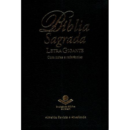 Bíblia Sagrada Letra Gigante Notas e Referências Preta