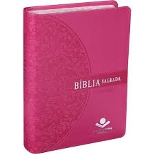 Biblia Sagrada - Letra Grande - Capa Rosa Escuro - Sbb