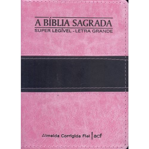 Biblia Sagrada - Letra Grande - Capa Rosa - Sbtb
