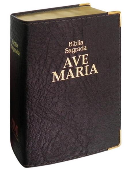 Biblia Sagrada Luxo Marrom Bolso - Ave Maria - 952378