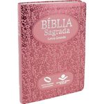 Bíblia Sagrada Naa Letra Grande - Luxo Rosa