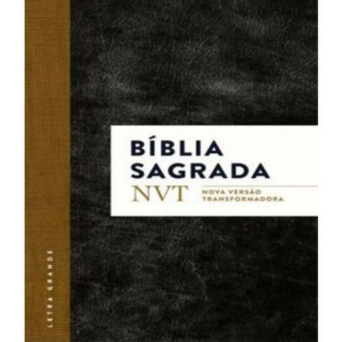 Biblia Sagrada - Nvi - Letra Grande - Capa Preta e Marrom Cafe