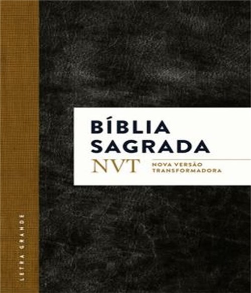 Biblia Sagrada - Nvi - Letra Grande - Capa Preta e Marrom Cafe