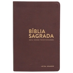 Bíblia Sagrada Nvt - Letra Grande - Luxo - Marrom