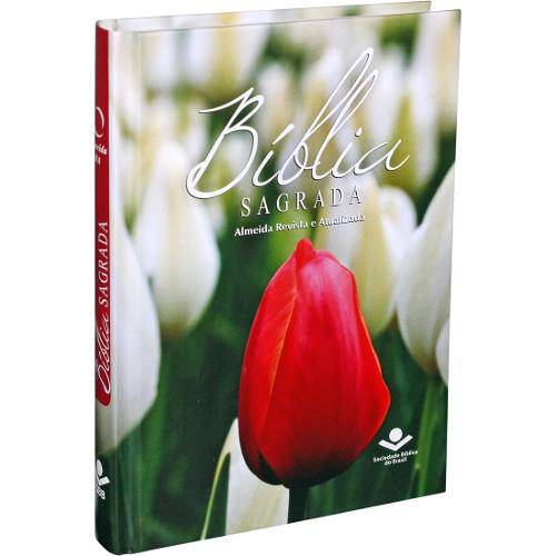Bíblia Sagrada Pequena - Revista e Atualizada - Capa Dura - Edição Popular - Flor