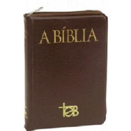 Bíblia Sagrada Teb Popular Média Zíper Azul - Loyola