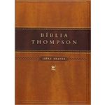 Bíblia Thompson - Capa Luxo Marrom Claro e Escuro com Índice