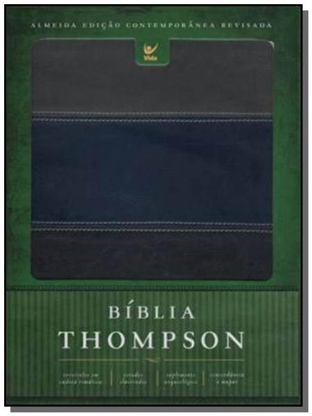Biblia Thompson - Aec - Capa Luxo Azul e Cinza - Vida