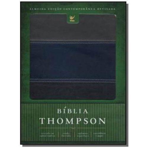 Biblia Thompson - Aec - Capa Luxo Azul e Cinza