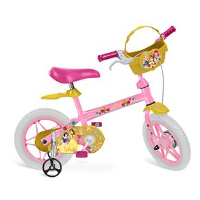 Bicicleta 12 Bandeirante Princesas Disney - Rosa