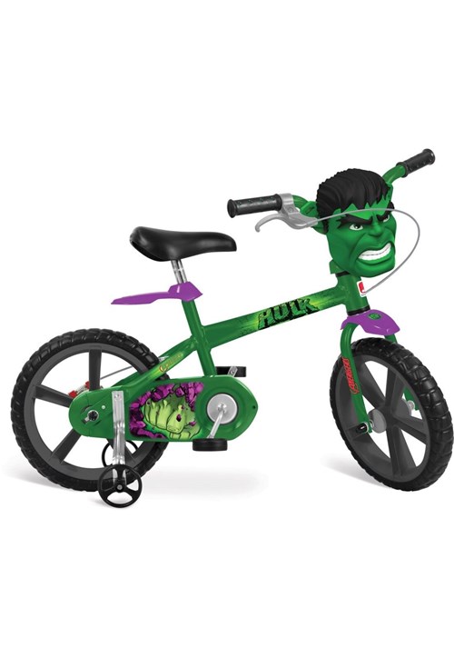 Bicicleta 14"""" Hulk Bandeirante Verde