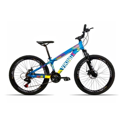 Bicicleta 26 Vikingx 21v Cambio Shimano Aro Vmax Azul