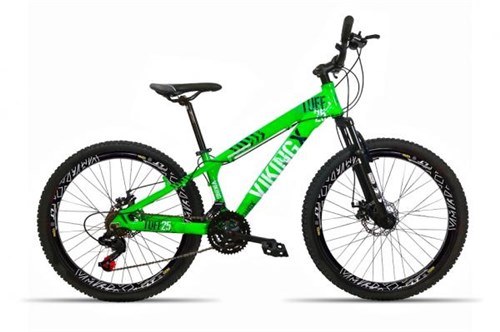 Tudo sobre 'Bicicleta 26 Vikingx 21v Cambio Shimano Aro Vmax Verde'