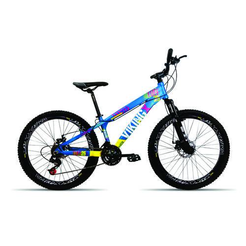 Bicicleta 26 Vikingx 21v Index Vmaxx Freio Disco Azul