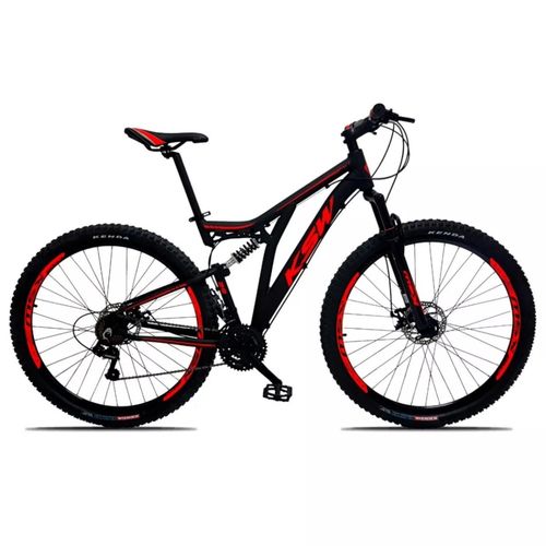 Tudo sobre 'Bicicleta 29 Ksw Full Impact Dupla Suspensão Freio Disco Alumínio'