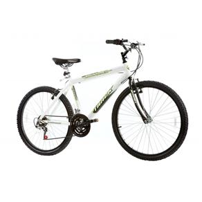 Bicicleta Adulto Aro 26 Mountainer Aluminio Mtb Rigida 18 Marchas Branco Track