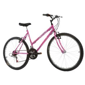 Bicicleta Adulto Aro 26 Serena Feminina 18 Marchas Mtb Pink Track