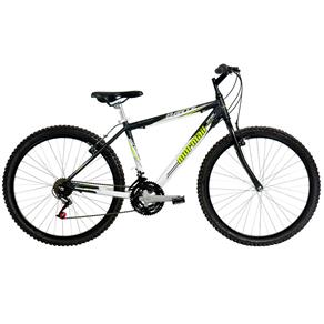 Bicicleta Alumínio B-Range Rígida Aro 26 Preta/Verde - Mormaii - Preto