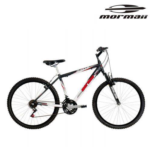 Bicicleta Alumínio B-Range Rígida Aro 26 Preto/Vermelho 21 Marchas - Mormaii