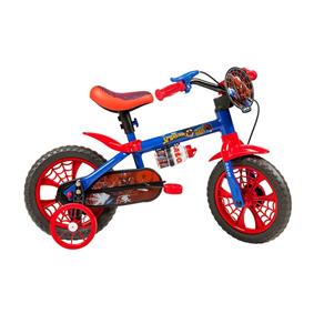 Bicicleta Aro 12 Caloi Spider Man - Azul/Vermelha