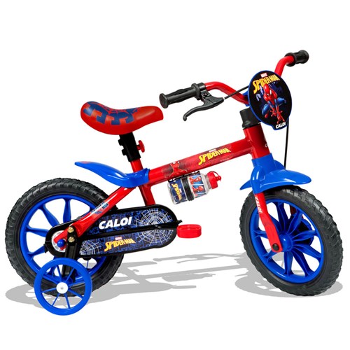 Bicicleta Aro 12 - Disney - Marvel - Spider-Man - Azul - Caloi