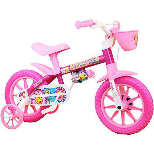Bicicleta Aro 12 Infantil Menina Nathor Flower 2 a 5 Anos