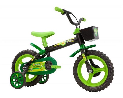 Bicicleta Aro 12 Infantil Track Bikes Arco-Iris Preto/ Verde