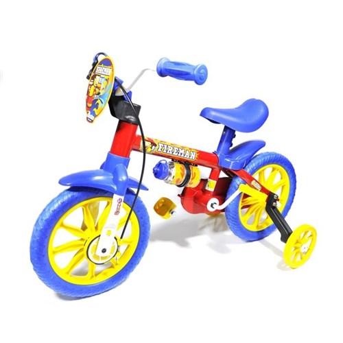 Bicicleta Aro 12 Nathor Fireman 7 Vermelho/azul