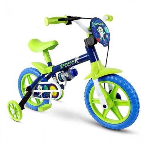 Bicicleta Aro 12 Nathor Space Azul/verde