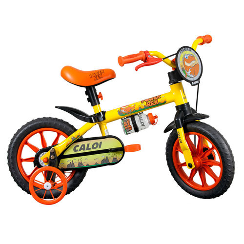 Bicicleta Aro 12 - Power Rex - Amarela - Caloi