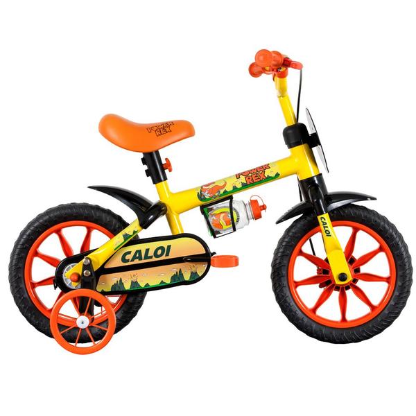Bicicleta ARO 12 - Power Rex - Amarela - Caloi