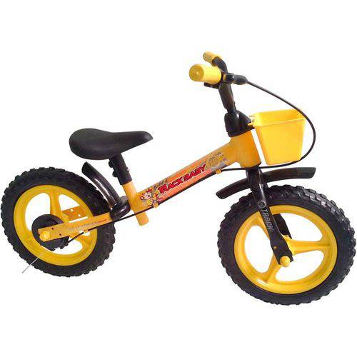 Bicicleta Aro 12" Brinquedo Track Baby Sem Pedal Amarelo Track Bikes