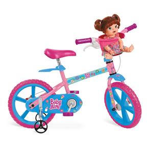 Bicicleta Aro 14 Bandeirante Baby Alive - Rosa/Azul