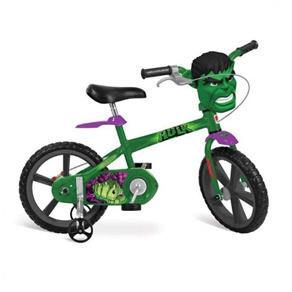 Bicicleta Aro 14 Bike Hulk Avangers Brinquedos Bandeirante Verde