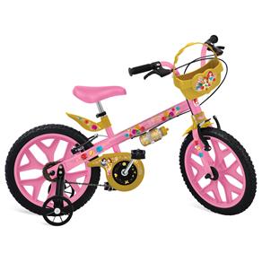 Bicicleta Aro 16 Bandeirante Princesas Disney - Rosa