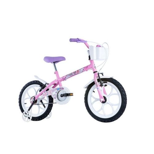 Bicicleta Aro 16 com Rodinha Pinky Br Track Bikes