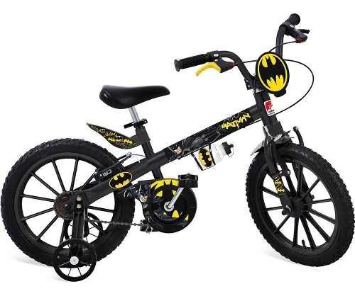 Bicicleta Aro 16 com Rodinhas Batman - Bandeirante