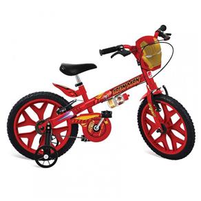 Bicicleta Aro 16 Homem de Ferro Vingadores Brinquedos Bandeirante Vermelha
