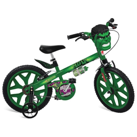 Bicicleta ARO 16 Infantil Hulk Vingadores Bandeirante - Brinquedos Bandeirante