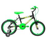 Bicicleta Aro 16 Masculina Cairu Preto com Verde