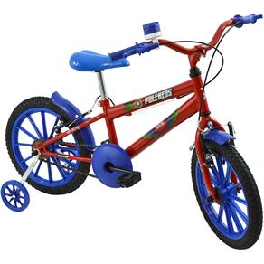 Bicicleta Aro 16 Polikids 7155 - Vermelha/Azul