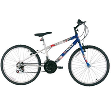 Bicicleta Aro 24 - Axess 18-V - Azul e Prata - Track Bikes - Track Bikes