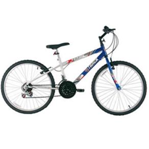 Bicicleta Aro 24 - Axess 18-V - Azul e Prata - Track & Bikes