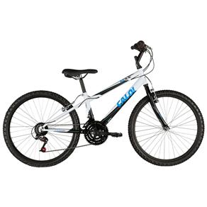 Bicicleta Aro 24 Caloi Max com 21 Marchas - Preto, Branco e Azul