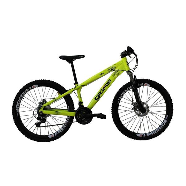 Bicicleta Aro 26 21V Gios Amarelo Neon Gios FRX Freeride