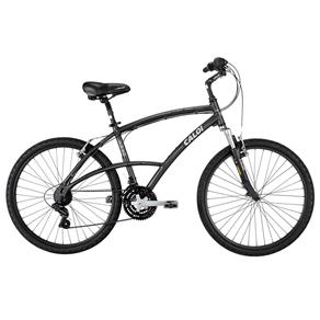 Bicicleta Aro 26 Caloi 500 Sport Alumínio com Suspensão Dianteira e 21 Marchas - Cinza